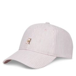 Czapka z daszkiem Tommy Hilfiger. Czerwone czapki z daszkiem damskie Tommy Hilfiger, bez wzorów. Za 119.99 zł.