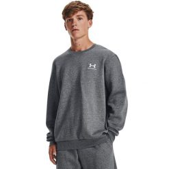 Bluza Under Armour Essential Fleece. Białe bluzy bez kaptura męskie Under Armour, l, z bawełny. Za 282.10 zł.