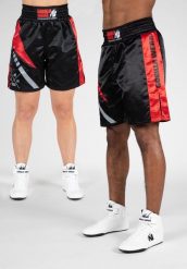 Hornell Boxing Szorty - Czarny/Czerwony. Czerwone spodenki sportowe damskie GORILLA WEAR, s, z elastanu, na fitness i siłownię. Za 191.50 zł.