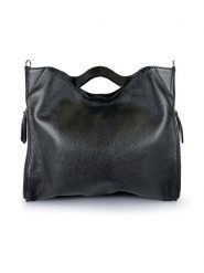 Florence Bags Skórzana torebka "Ge" w kolorze czarnym - 39 x 31 x 5 cm rozmiar: onesize. Czarne torebki klasyczne damskie Florence Bags, bez wzorów, z materiału, bez dodatków. Za 386.53 zł.