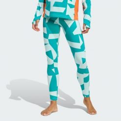 Legginsy bazowe Multi Synthetic Base Layer. Brązowe legginsy damskie Adidas, uniwersalny, bez wzorów. W wyprzedaży za 135.78 zł.