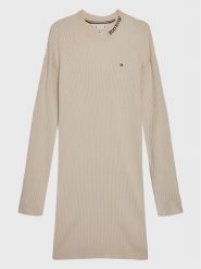 Tommy Hilfiger Sukienka dzianinowa KG0KG07157 D Écru Regular Fit. Sukienki dziewczęce Tommy Hilfiger, bez wzorów, z dzianiny, bez ramiączek. Za 389.99 zł.