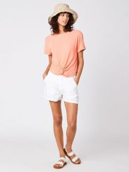 Rip Curl Koszulka w kolorze pomarańczowym rozmiar: S. Pomarańczowe bluzki damskie Rip Curl, s, bez wzorów, bez kołnierzyka, bez ramiączek. Za 51.95 zł.