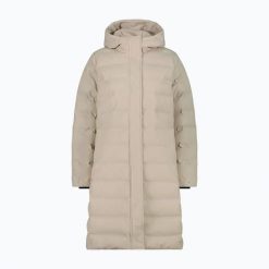 Płaszcz ocieplany damski CMP 35K3676 Coat Fix Hood. Brązowe płaszcze damskie CMP, l, bez wzorów, z materiału. Za 569.99 zł.