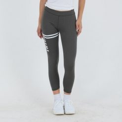 Legginsy treningowe Capri Keeps. Szare legginsy damskie ELPLAYER, l, bez wzorów, z jersey. Za 64.00 zł.
