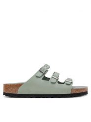 Birkenstock Klapki Florida Fresh 1029450 Szary. Szare klapki damskie Birkenstock, bez wzorów, z nubiku, bez obcasa. Za 519.99 zł.