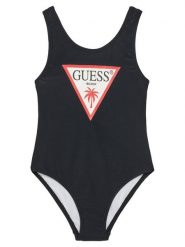 Guess Strój kąpielowy J5GZ48 KCA60 Czarny. Czarne stroje kąpielowe dziewczęce Guess, z aplikacjami, z syntetyku. Za 109.99 zł.