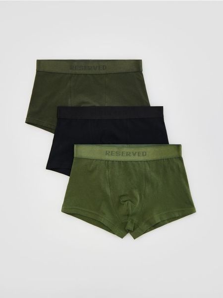 3 pack bokserek Classic - zielony. Zielone bokserki męskie Reserved, bez wzorów. Za 69.99 zł.