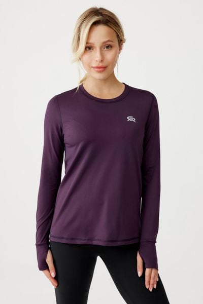 Damska koszulka sportowa Rough Radical Fun Ls. Fioletowe bielizna termoaktywna damska ROUGH RADICAL, s, bez wzorów, z elastanu. Za 87.20 zł.