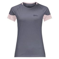 Koszulka trekkingowa damska Jack Wolfskin Narrows. Szare bluzki damskie Jack Wolfskin, xs, bez wzorów, sportowe, bez kołnierzyka, bez ramiączek. Za 109.99 zł.