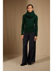 Perfect Cashmere Kaszmirowy sweter "Clody" w kolorze zielonym rozmiar: onesize. Zielone golfy damskie Perfect Cashmere, bez wzorów, z kaszmiru, bez ramiączek. Za 304.99 zł.