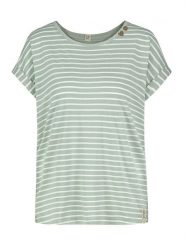 Sublevel Koszulka w kolorze zielono-białym rozmiar: M. Białe bluzki damskie Sublevel, m, bez wzorów, z bawełny, bez kołnierzyka. Za 43.99 zł.