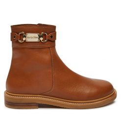 Botki See By Chloé. Brązowe botki damskie See By Chloé, bez obcasa, na płaskiej podeszwie, bez zapięcia. Za 1,419.00 zł.