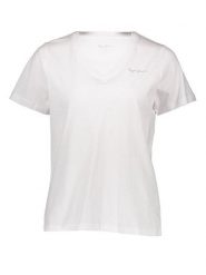 Pepe Jeans Koszulka w kolorze białym rozmiar: M. Białe bluzki damskie Pepe Jeans, m, bez wzorów, z bawełny, bez kołnierzyka, bez ramiączek. Za 83.42 zł.