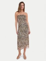 Noisy May Sukienka letnia Lesley 27033993 Brązowy Slim Fit. Brązowe sukienki damskie Noisy may, na lato, m, bez wzorów, z syntetyku, bez kołnierzyka, bez ramiączek. Za 129.99 zł.