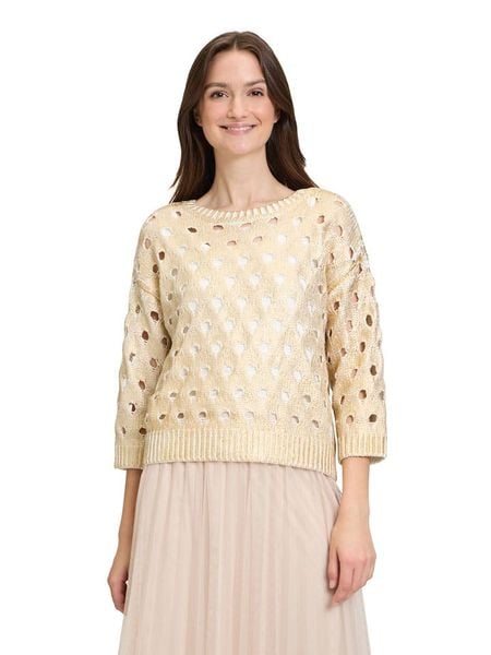 BETTY & CO Sweter w kolorze beżowym rozmiar: 42. Brązowe swetry klasyczne damskie Betty & Co., bez kołnierzyka. Za 85.95 zł.
