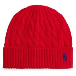 Czapka z daszkiem Polo Ralph Lauren. Czerwone czapki z daszkiem damskie Polo Ralph Lauren, bez wzorów. Za 479.99 zł.