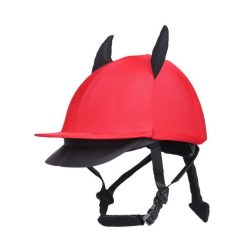 Czapka do kasku jeździeckiego QHP Halloween. Czerwone czapki z daszkiem damskie QHP, bez wzorów, z materiału. Za 219.50 zł.