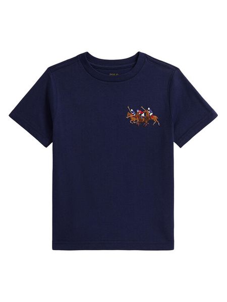 Polo Ralph Lauren T-Shirt 322A95734003 Granatowy Regular Fit. Niebieskie t-shirty chłopięce Polo Ralph Lauren, bez wzorów, z bawełny, bez ramiączek. Za 248.99 zł.
