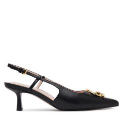 Sandały Coccinelle. Czarne sandały damskie Coccinelle, bez wzorów, bez obcasa, na szpilce. Za 819.99 zł.