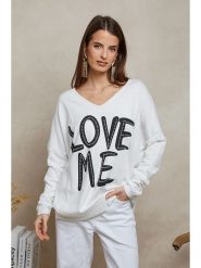 Plume Sweter "Manor" w kolorze białym rozmiar: M. Białe swetry klasyczne damskie Plume, m, bez kołnierzyka. Za 188.85 zł.