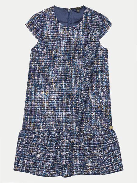 Guess Sukienka codzienna J4YK22 WGFZ0 Granatowy Regular Fit. Niebieskie sukienki dziewczęce Guess, z aplikacjami, z syntetyku, bez ramiączek. Za 189.99 zł.