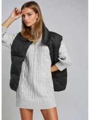 Monki Sukienka dzianinowa w kolorze szarym rozmiar: XL. Szare sukienki damskie Monki, na co dzień, xl, bez wzorów, z dzianiny, bez kołnierzyka, bez ramiączek, proste. Za 69.99 zł.