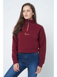 Bench Bluza "Rochelle" w kolorze bordowym rozmiar: 44. Czerwone bluzy bez kaptura damskie Bench, z bawełny. Za 61.89 zł.