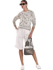 Heine Sweter w kolorze kremowo-szarym rozmiar: 38. Brązowe swetry klasyczne damskie Heine, bez kołnierzyka. Za 96.83 zł.