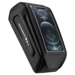 Sakwa, torba rowerowa na ramę z pokrowcem na telefon, twardy materiał ROCKBROS. Czarne torebki klasyczne damskie ROCKBROS, bez wzorów, z materiału, bez dodatków. Za 77.00 zł.