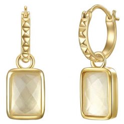 Glanzstücke München Kolczyki wiszące srebrne srebro wysokiej próby Kwarc różowy żółte złoto 1 ct Damski. Czerwone kolczyki damskie Glanzstücke München, z kwarcem, pozłacane. Za 239.99 zł.