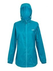 Regatta Kurtka przeciwdeszczowa "Pack It III" w kolorze błękitnym rozmiar: 34. Niebieskie kurtki przeciwdeszczowe damskie Regatta, bez kaptura. Za 104.39 zł.