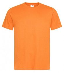 Pomarańczowy Bawełniany T-Shirt Męski Bez Nadruku -STEDMAN- Koszulka, Krótki Rękaw, Basic, U-neck. Brązowe t-shirty męskie Stedman, l, bez wzorów, z bawełny, bez kołnierzyka. Za 45.00 zł.