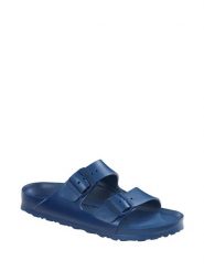Birkenstock Klapki "Arizona" w kolorze granatowym rozmiar: 42. Niebieskie klapki damskie Birkenstock, bez wzorów, bez obcasa. Za 211.31 zł.