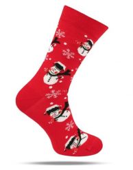 Skarpetki Bawełniane - Tematyczne - Czerwone w Mikołaje. Czerwone skarpetki męskie His Story, bez wzorów, z bawełny. Za 29.99 zł.