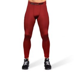 Legginsy fitness męskie Gorilla Wear Smart Tights. Czerwone spodnie sportowe męskie GORILLA WEAR. Za 246.00 zł.