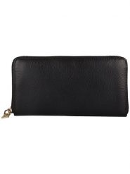 Florence Bags Skórzany portfel "Dole" w kolorze czarnym - 20 x 10 x 2 cm rozmiar: onesize. Czarne portfele damskie Florence Bags, bez wzorów, z materiału. Za 79.77 zł.