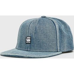 G-Star Raw - Czapka. Niebieskie czapki męskie G-Star Raw, bez wzorów, z bawełny, retro. W wyprzedaży za 159.90 zł.