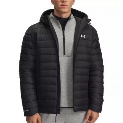 Kurtka puchowa z kapturem Under Armour SPORTSWEAR INSULATE. Białe kurtki męskie Under Armour, l, bez wzorów, z materiału, z kapturem. Za 520.15 zł.