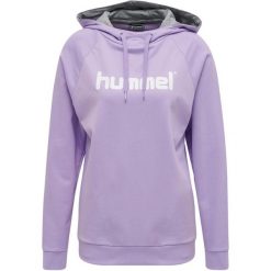 Bluza z kapturem Hummel hmlgo cotton logo. Czerwone bluzy sportowe damskie HUMMEL, s, bez wzorów, z bawełny, bez ramiączek, z kapturem. Za 198.05 zł.