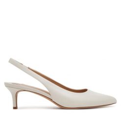 Czółenka LAUREN RALPH LAUREN. Białe czółenka damskie Lauren Ralph Lauren, bez wzorów, bez obcasa. Za 559.99 zł.