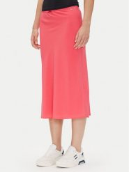 Tommy Jeans Spódnica midi Tjw Midi Aop Skirt DW0DW20272 Koralowy Regular Fit. Pomarańczowe spódniczki damskie Tommy Jeans, m, bez wzorów, z jeansu, midi. Za 219.99 zł.