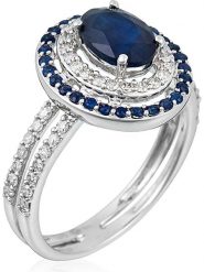 Maison héritage PARIS Złoty pierścionek "Firenze nouvelle" z diamentami rozmiar: 52. Niebieskie pierścionki damskie maison héritage PARIS, z diamentem, złote. Za 3,262.99 zł.