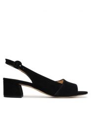 HÖGL Sandały 0-182112-01000 Czarny. Czarne sandały damskie HÖGL, bez wzorów, ze skóry, bez obcasa, na słupku. Za 689.99 zł.