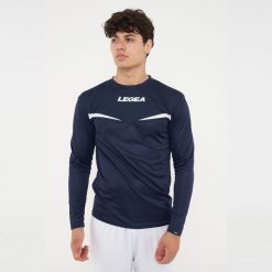 Męska koszulka biegowa z długim rękawem Vienna ML niebieska-biała. Białe t-shirty sportowe męskie Legea, m, z materiału, bez ramiączek, do biegania. Za 56.00 zł.