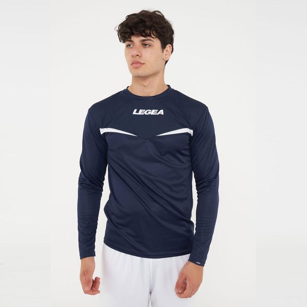 Męska koszulka biegowa z długim rękawem Vienna ML niebieska-biała. Białe t-shirty sportowe męskie Legea, m, z bawełny, bez ramiączek, do biegania. Za 50.90 zł.