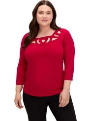 WITT WEIDEN Bluzka w kolorze czerwonym rozmiar: 52. Czerwone bluzki damskie WITT WEIDEN, bez wzorów, bez kołnierzyka, bez ramiączek. Za 39.99 zł.