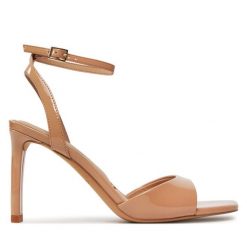 Sandały Aldo. Brązowe sandały damskie Aldo, bez wzorów, bez obcasa, na szpilce. Za 339.99 zł.