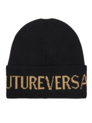 Versace Jeans Couture Czapka Big Beanie 79YAZK40 Czarny. Czarne czapki zimowe damskie Versace Jeans Couture, z jeansu. Za 379.99 zł.