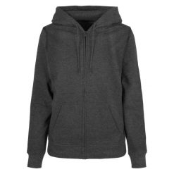 Bluza Z Kapturem Damska Basic Full Zip. Niebieskie bluzy z kapturem damskie BUILD YOUR BRAND, xl. Za 163.99 zł.